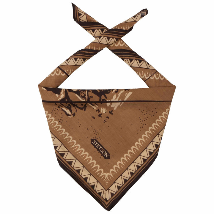 STETSON Last Drop bandana - 100% bomuld - Brown