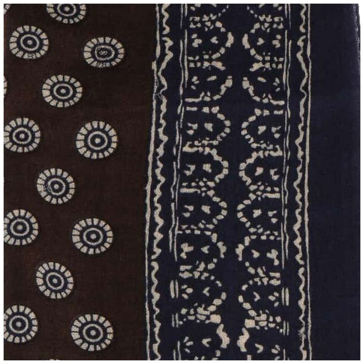 Stetson Scarf Wool Navy Brown Polka Dots
