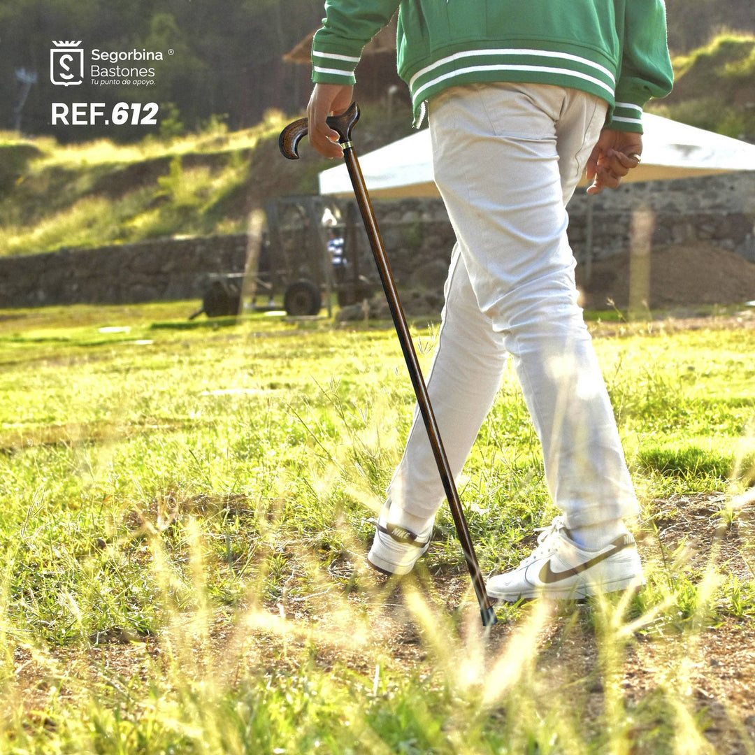Stok med træhåndtag og skaft i bøgetræ