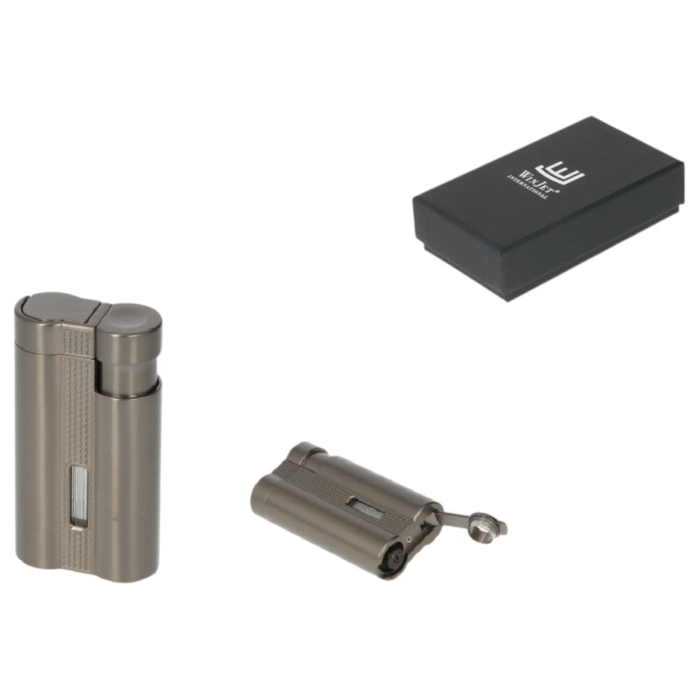 Winjet Carlton 3XJet Cigar Lighter Antracit med Borer - Lighter fra Winjet hos The Prince Webshop