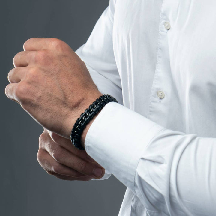 Læder Armbånd “Joy” - Sort Okselæder - Armbånd fra SERASAR hos The Prince Webshop