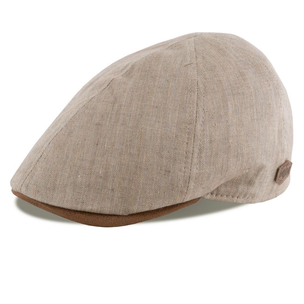 MJM Broker Sixpence - Beige Linen Flat Cap - Flat Cap fra MJM Hats hos The Prince Webshop