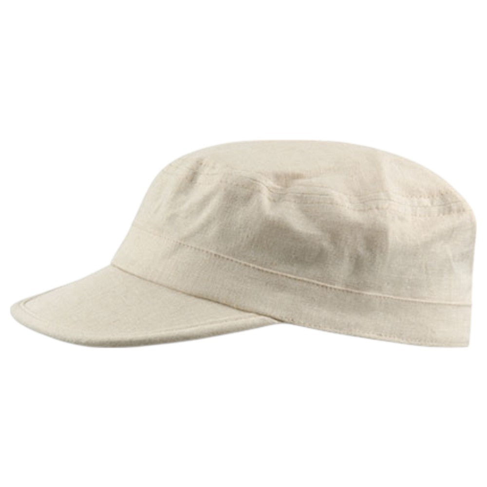 MJM Mælkedreng Kasket i Let Hør - Natur - Army Cap fra MJM Hats hos The Prince Webshop