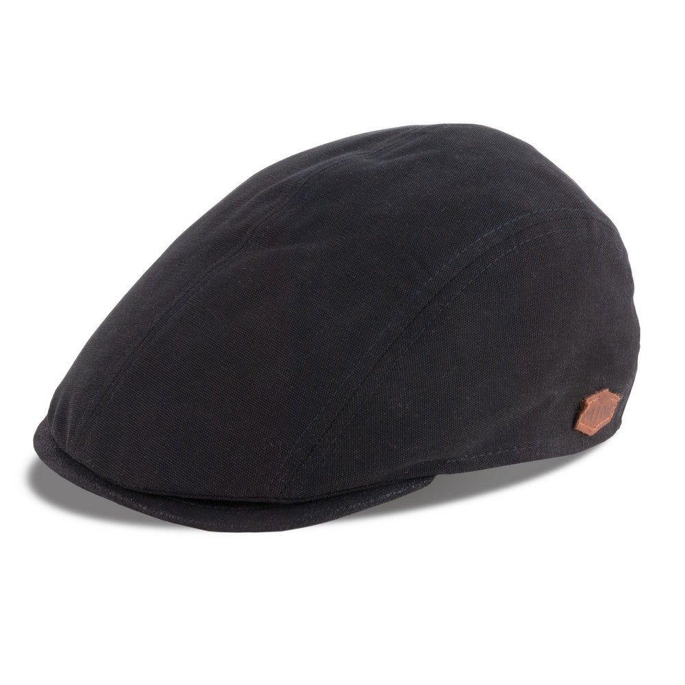 MJM Daffy 3 Cotton Pouch 4 Sommer Flat Cap - Sort - Flat Cap fra MJM Hats hos The Prince Webshop