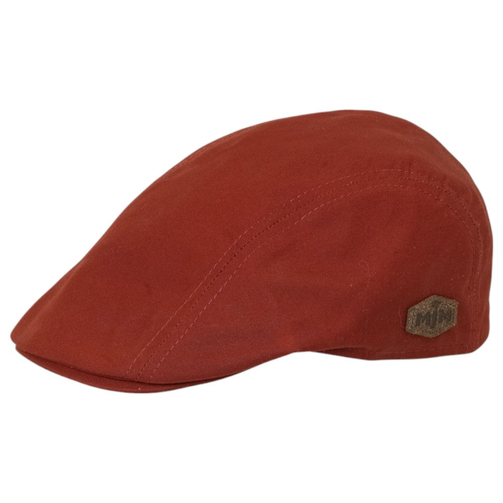 MJM Daffy 3 Staywax - Rød Oilskin Sixpence - Flat Cap fra MJM Hats hos The Prince Webshop