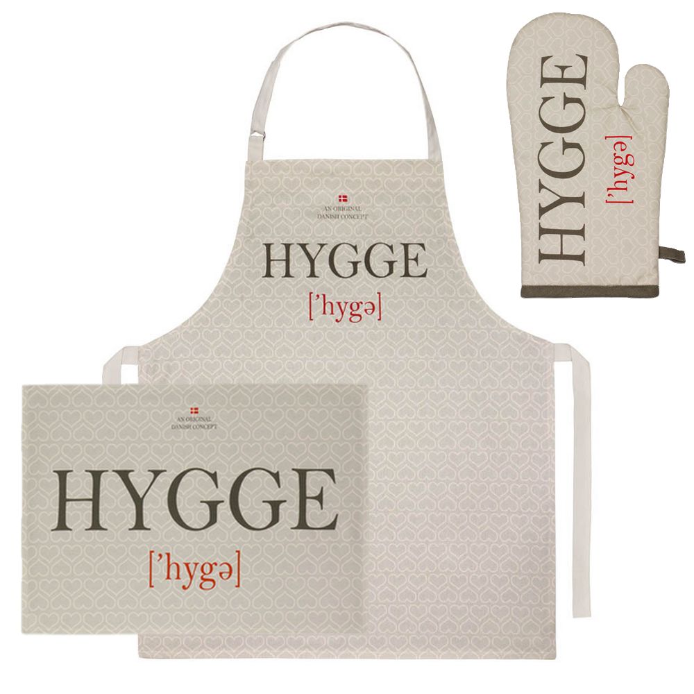 HYGGE GRILL PAKKE - organisk bomuld - Gave Ide fra Memories of Denmark hos The Prince Webshop