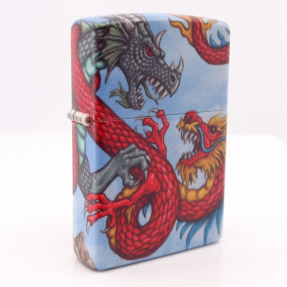 Zippo Premium Lighter 540° Fighting Dragons - Zippo Lighter fra Zippo hos The Prince Webshop