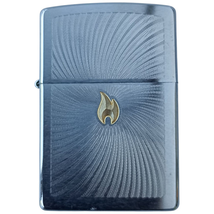 Original Zippo Center Flame Emblem Lighter i Gaveæske