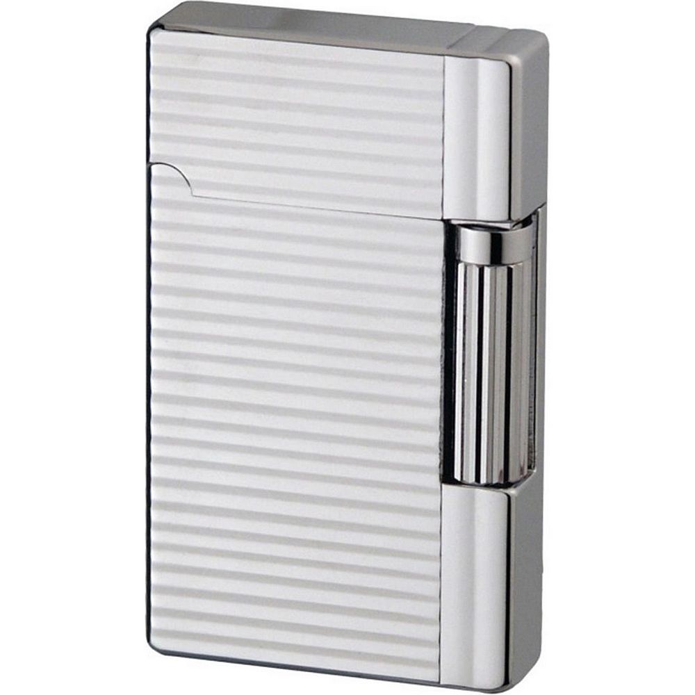 JEAN CLAUDE Flint Lighter DUSTIN - Chrome/Stripes - Lighter fra Jean Claude hos The Prince Webshop