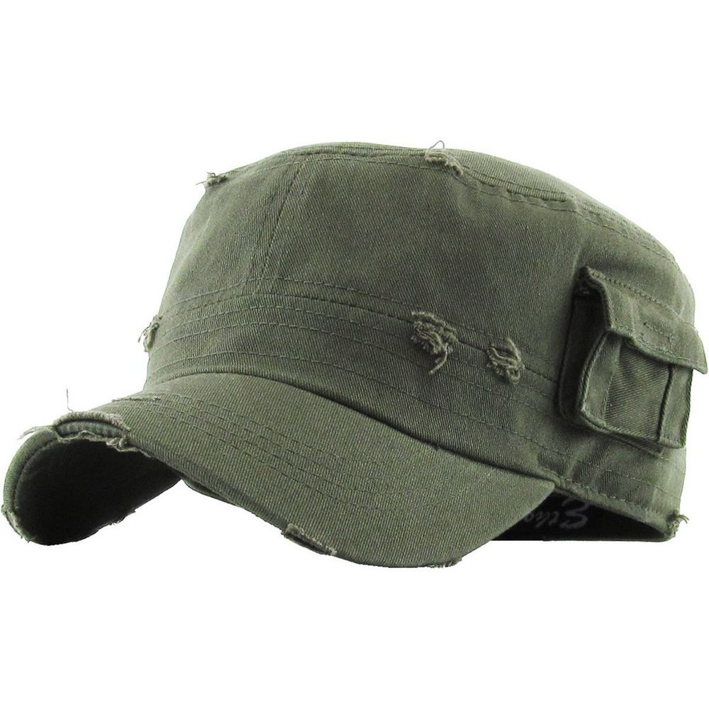 Ethos Army Cadet Cap i 100% Bomuld Distressed - 4 FARVER - Army Cap fra Ethos hos The Prince Webshop