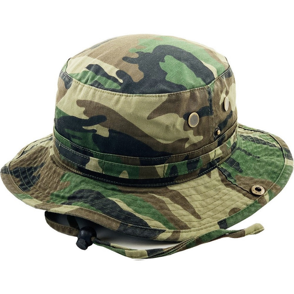 Ethos Boonie Safari Hat Grøn Camo - Bucket Hat fra Ethos hos The Prince Webshop
