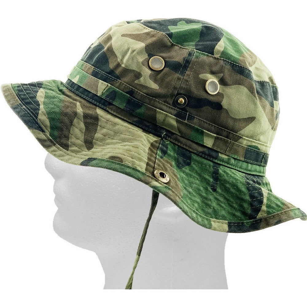 Ethos Boonie Safari Hat Grøn Camo - Bucket Hat fra Ethos hos The Prince Webshop