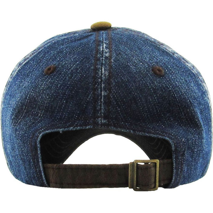ROCK N ROLL VINTAGE BALLCAP - BLÅ DENIM - Baseball Cap fra Ethos hos The Prince Webshop