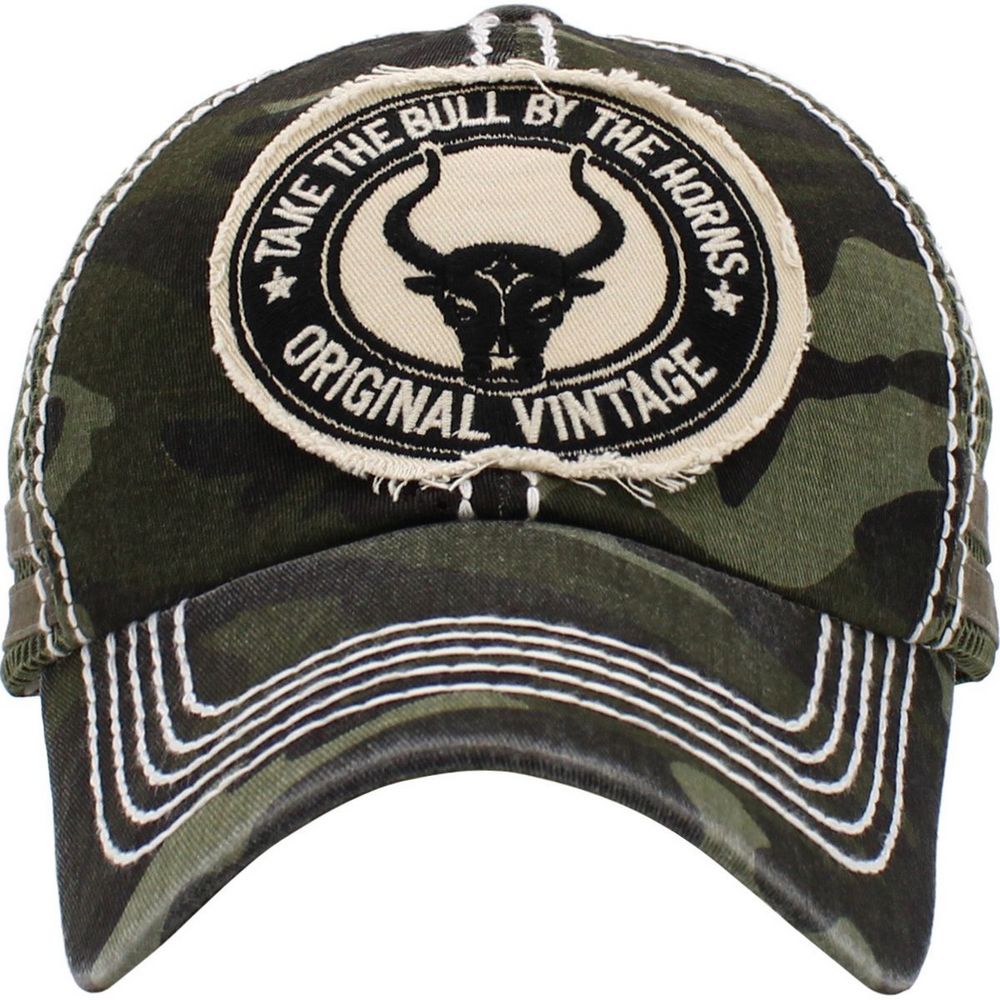 LONGHORN BULL VINTAGE BALLCAP - Camo - Baseball Cap fra Ethos hos The Prince Webshop