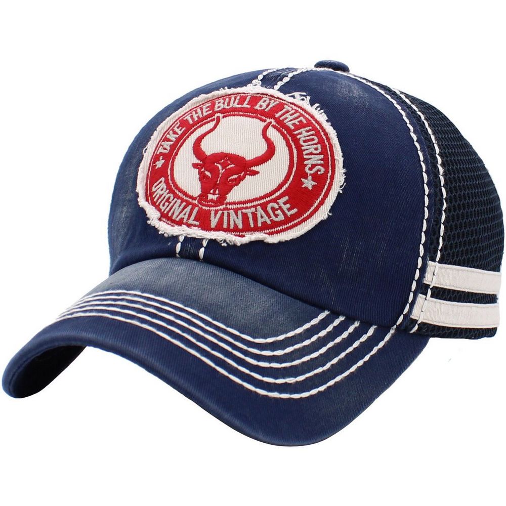 LONGHORN BULL VINTAGE BALLCAP - Blå - Baseball Cap fra Ethos hos The Prince Webshop