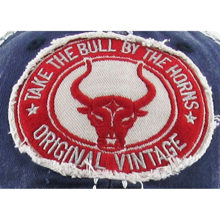 LONGHORN BULL VINTAGE BALLCAP - Blå - Baseball Cap fra Ethos hos The Prince Webshop