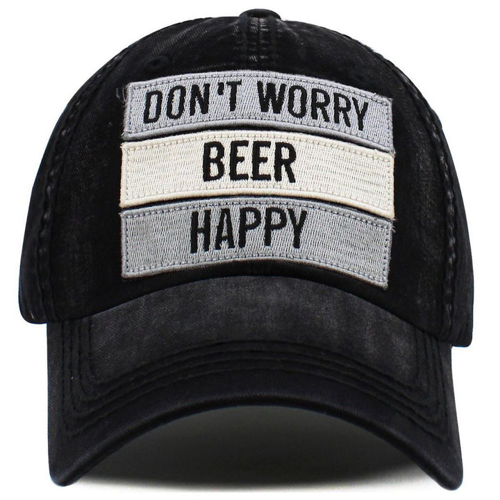 Don't Worry Beer Happy Vintage Ballcap - 3 farver - Baseball Cap fra Ethos hos The Prince Webshop