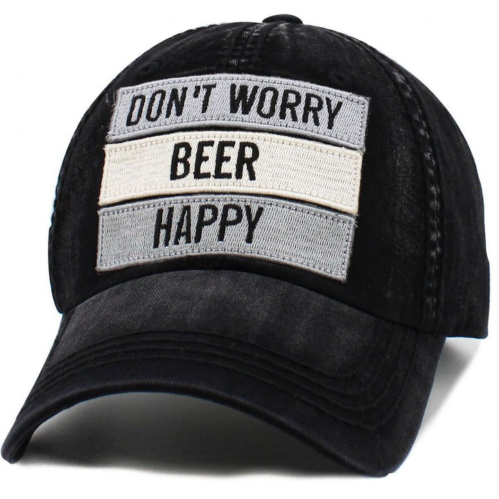 Don't Worry Beer Happy Vintage Ballcap - 3 farver - Baseball Cap fra Ethos hos The Prince Webshop