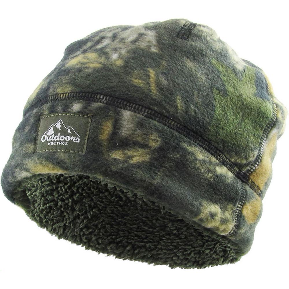OUTDOOR BEANIE SHERPA FLEECE LINED - Grøn Camo - Hue fra Ethos hos The Prince Webshop