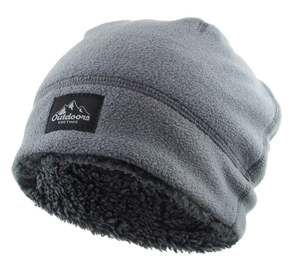 OUTDOOR BEANIE SHERPA FLEECE LINED - Grå Hue - Hue fra Ethos hos The Prince Webshop