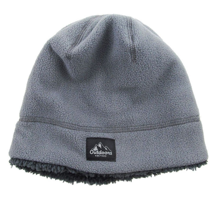 OUTDOOR BEANIE SHERPA FLEECE LINED - Grå Hue - Hue fra Ethos hos The Prince Webshop