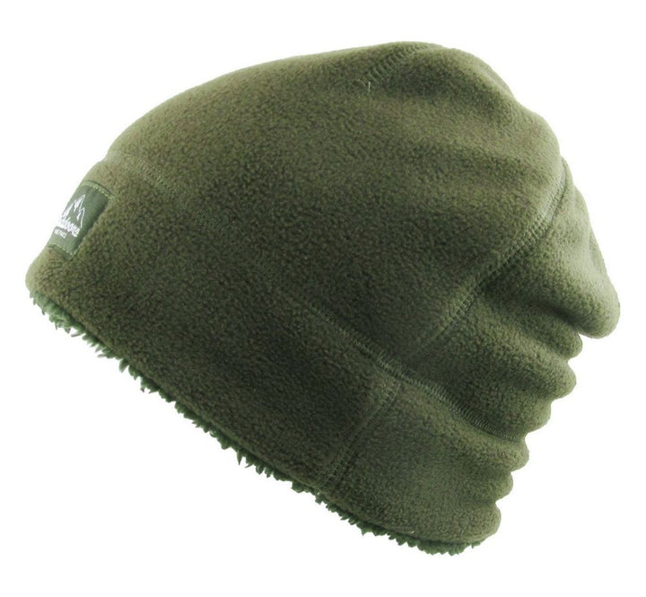OUTDOOR BEANIE SHERPA FLEECE LINED - Grøn Hue - Hue fra Ethos hos The Prince Webshop