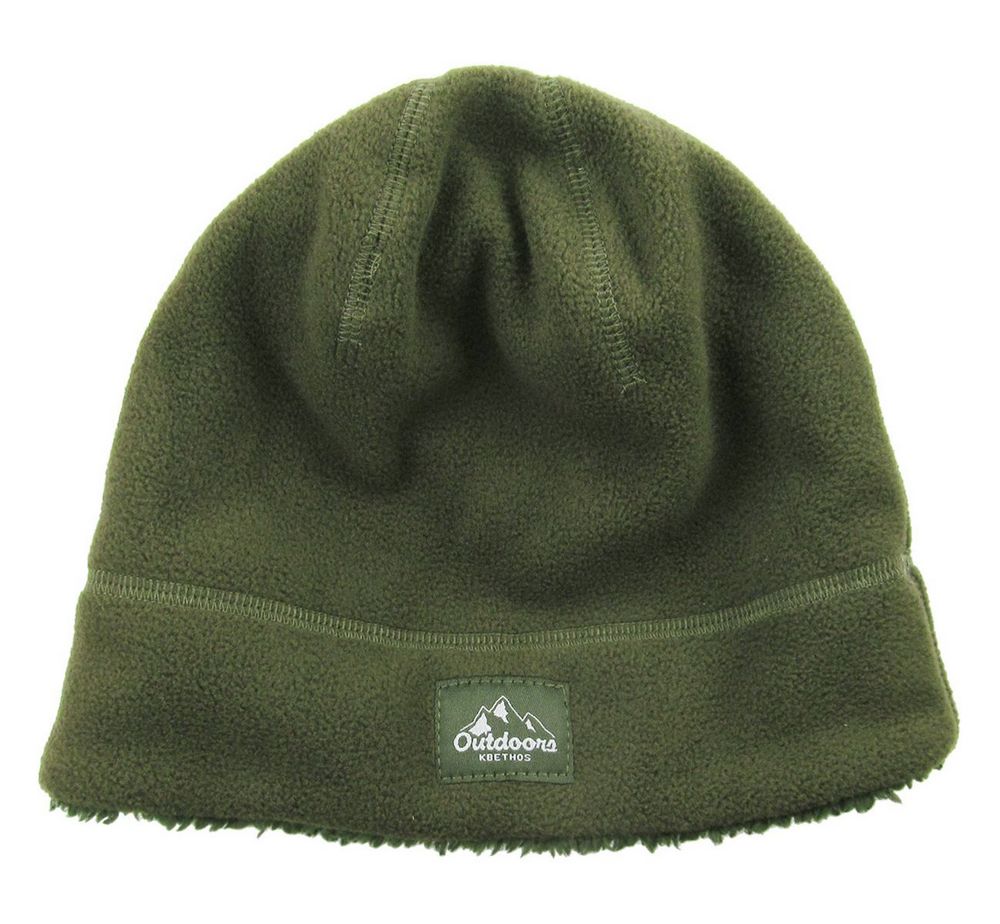 OUTDOOR BEANIE SHERPA FLEECE LINED - Grøn Hue - Hue fra Ethos hos The Prince Webshop