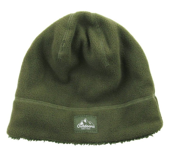 OUTDOOR BEANIE SHERPA FLEECE LINED - Grøn Hue - Hue fra Ethos hos The Prince Webshop