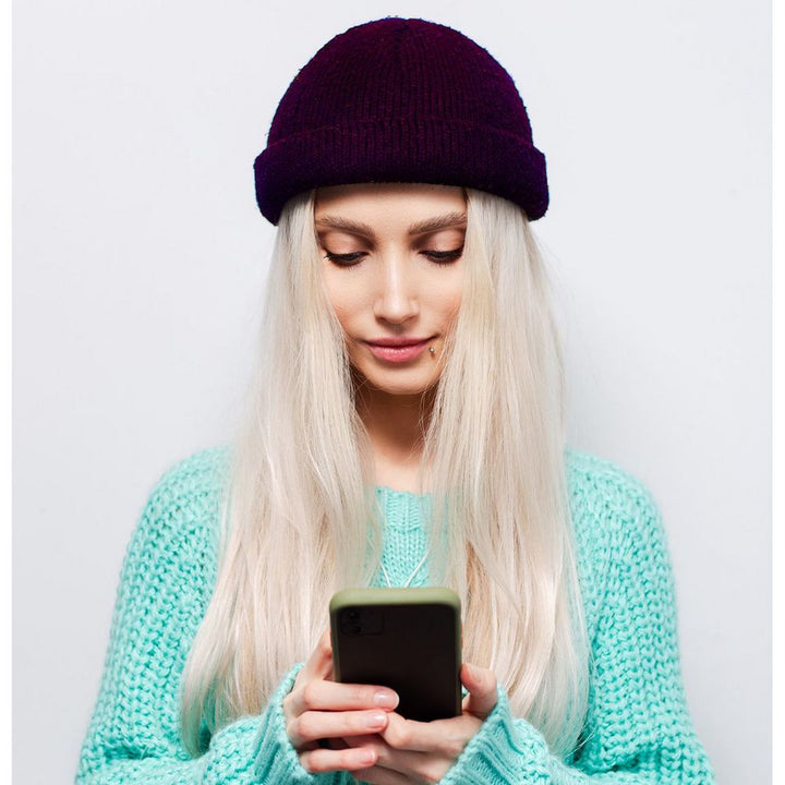 Ethos FISHERMAN BEANIE - VINRØD acryl hue i klassisk fisker stil - Hue fra Ethos hos The Prince Webshop
