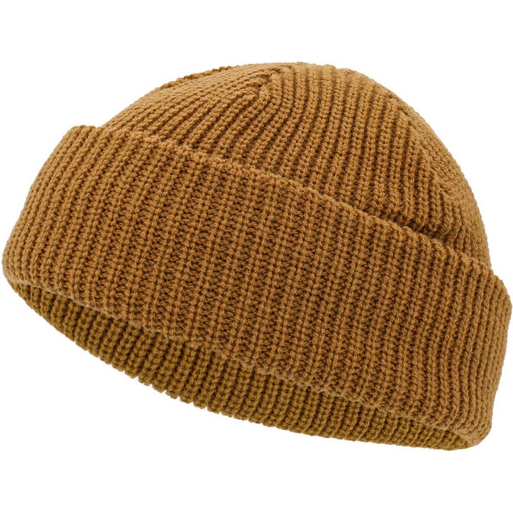 Ethos FISHERMAN BEANIE - BRUN acryl hue i klassisk fisker stil - Hue fra Ethos hos The Prince Webshop