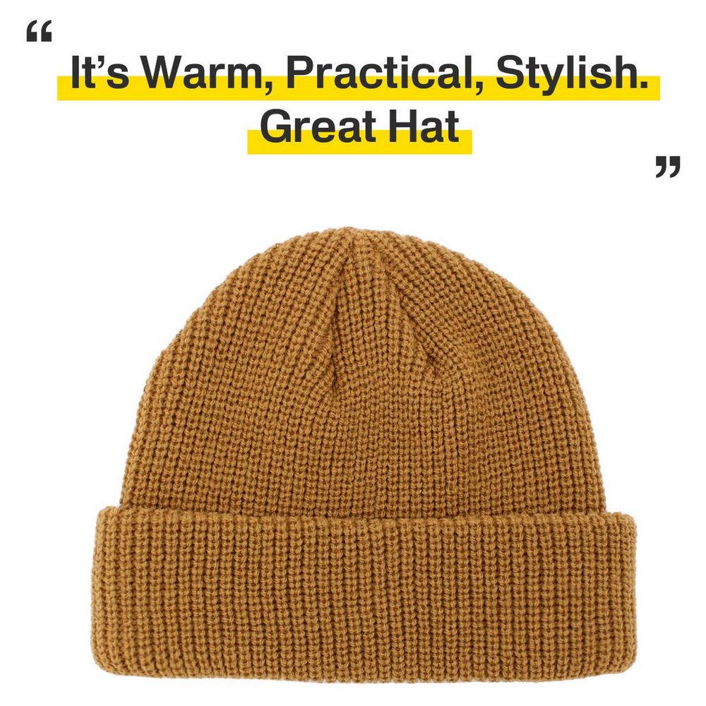 Ethos FISHERMAN BEANIE - BRUN acryl hue i klassisk fisker stil - Hue fra Ethos hos The Prince Webshop