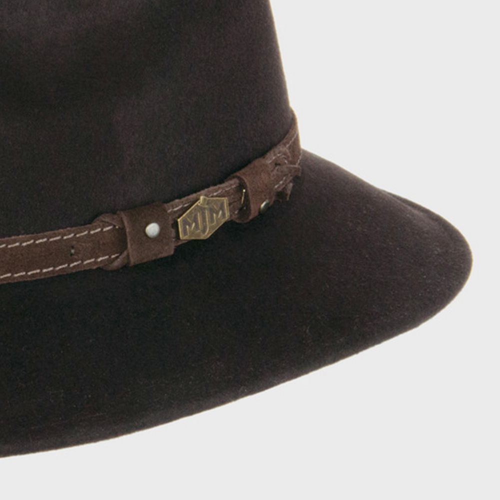 MJM Levi Brown Wool Traveler Hat - Vedenpitävä ja murskaus