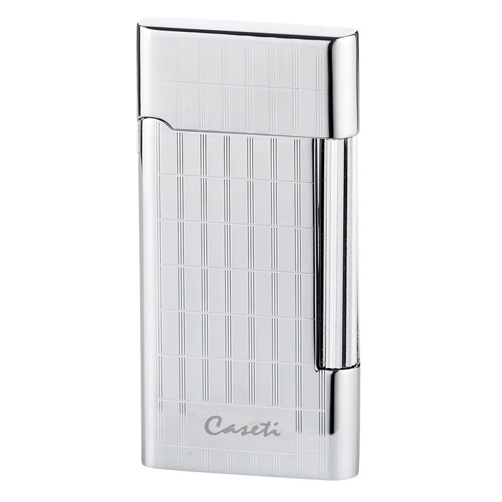 CASETI Flint Cigaret Lighter - Striped Chrome - Lighter fra Caseti hos The Prince Webshop