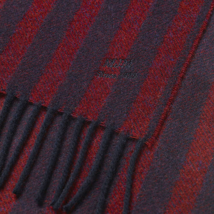MJM Scarf Bryan Wool Bordeaux/Navy - 100% Wool - Halstørklæde fra M.J. MICHAELSEN A/S hos The Prince Webshop
