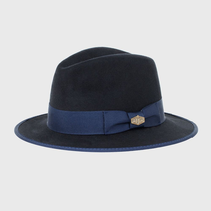 MJM MAUK Navy Uld Filt Hat - Waterproof & Crushable - Fedora Hat fra MJM Hats hos The Prince Webshop