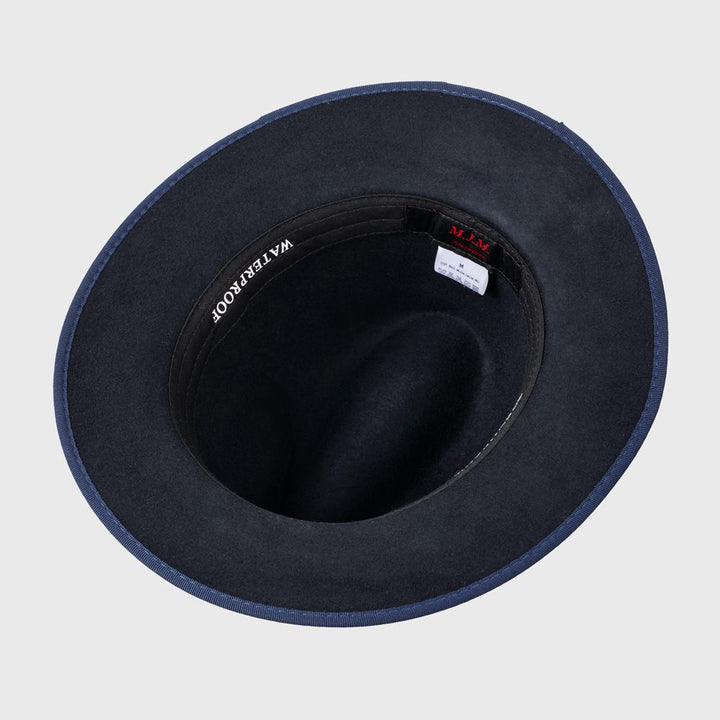 MJM MAUK Navy Uld Filt Hat - Waterproof & Crushable - Fedora Hat fra MJM Hats hos The Prince Webshop