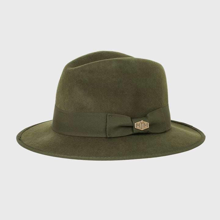 MJM MAUK Olive Uld Filt Hat - Waterproof & Crushable - Fedora Hat fra MJM Hats hos The Prince Webshop