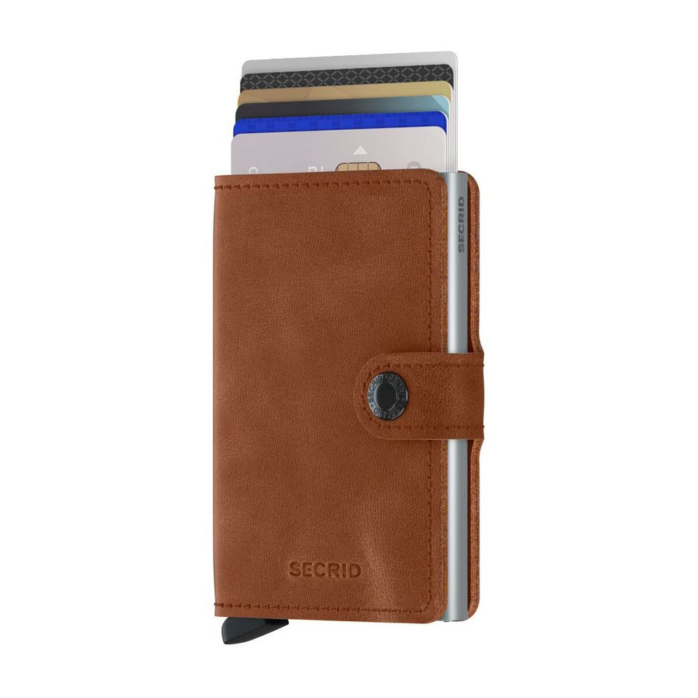 SECRID MINIWALLET Vintage Cognac & Silver - Kortholder fra SECRID hos The Prince Webshop
