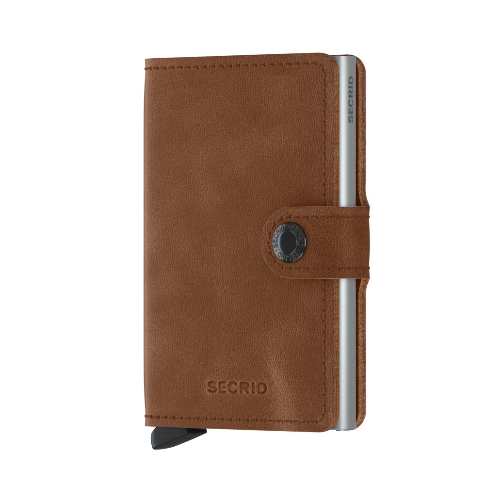 SECRID MINIWALLET Vintage Cognac & Silver - Kortholder fra SECRID hos The Prince Webshop