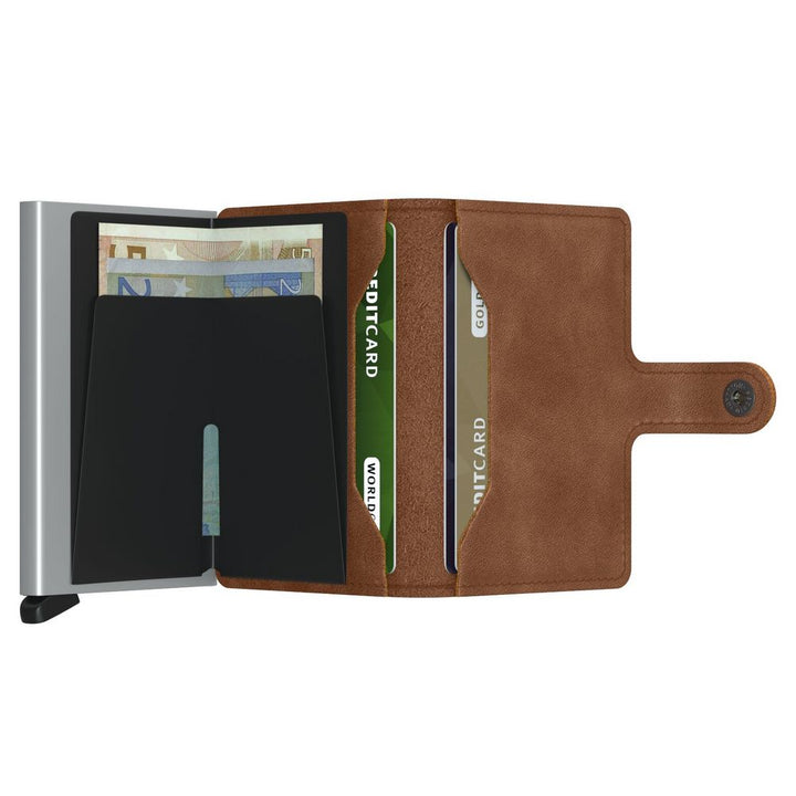 SECRID SLIMWALLET VINTAGE Cognac & Silver - Kortholder fra SECRID hos The Prince Webshop