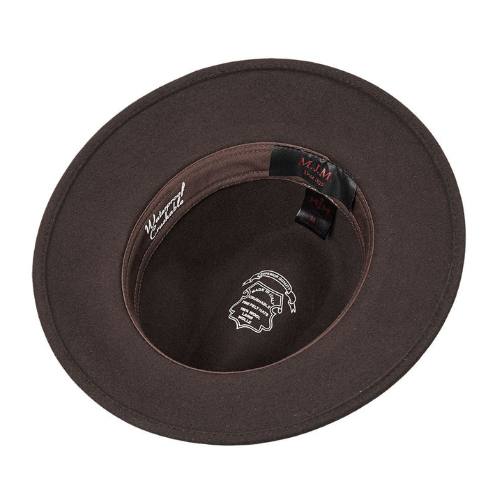 MJM Pati Brun Uld Filt Hat - Waterproof & Crushable - Traveller Hat fra MJM Hats hos The Prince Webshop
