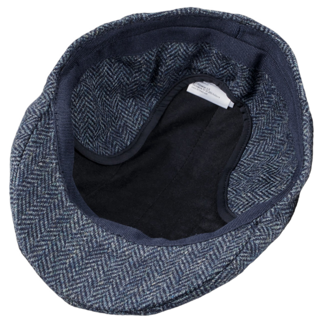 MJM Maddy EL 32 Virgin Wool Blue Sixpence - Flat Cap fra MJM Hats hos The Prince Webshop