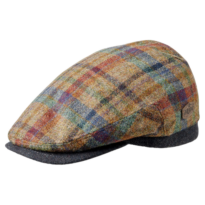 MJM Jordan 32 Virgin Wool Beige Check Sixpence - Flat Cap fra MJM Hats hos The Prince Webshop