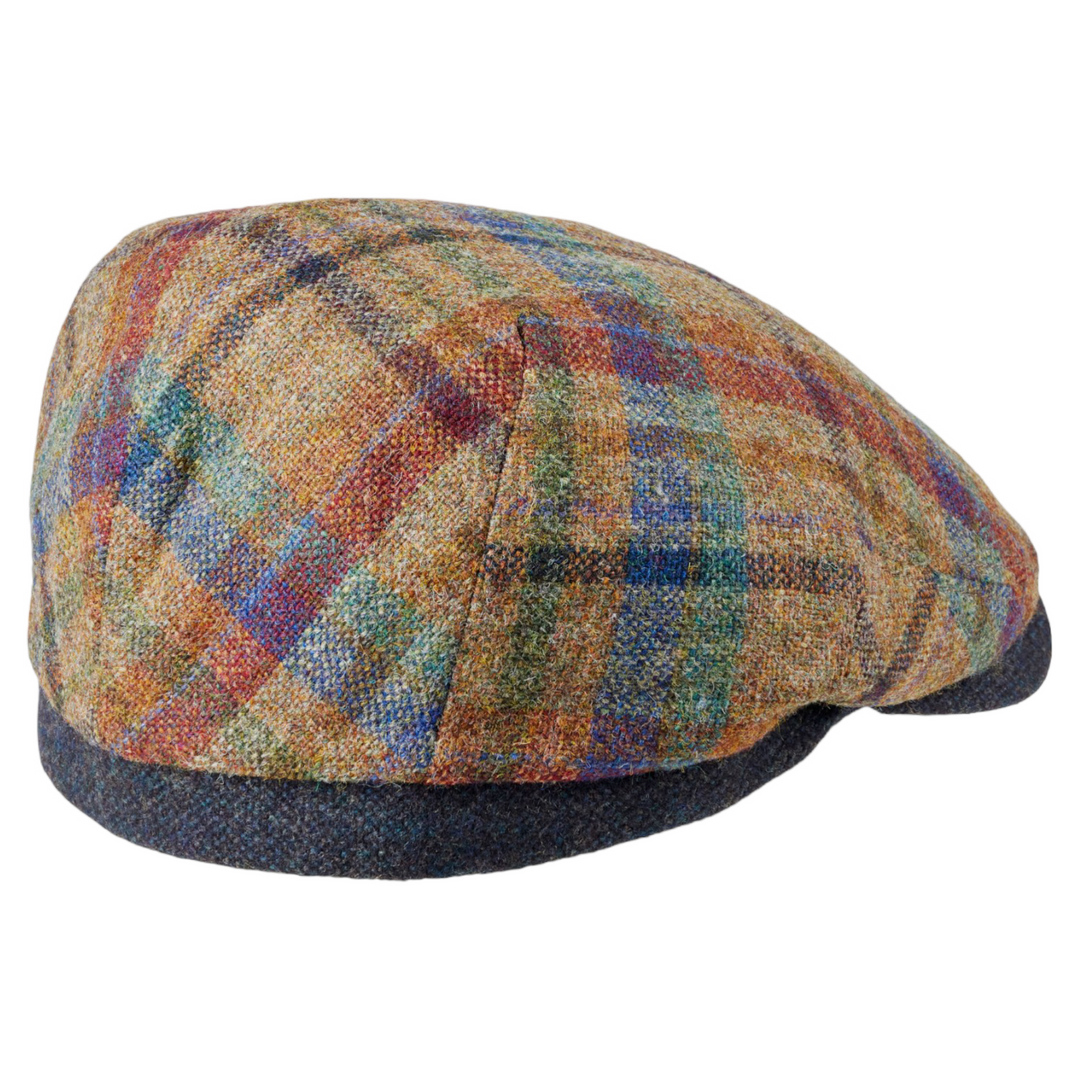 MJM Jordan 32 Virgin Wool Beige Check Sixpence - Flat Cap fra MJM Hats hos The Prince Webshop