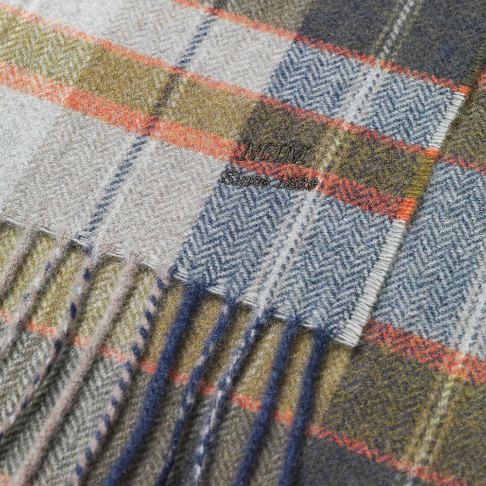 MJM Scarf Roberto Wool Green Check - 100% Wool - Halstørklæde fra M.J. MICHAELSEN A/S hos The Prince Webshop