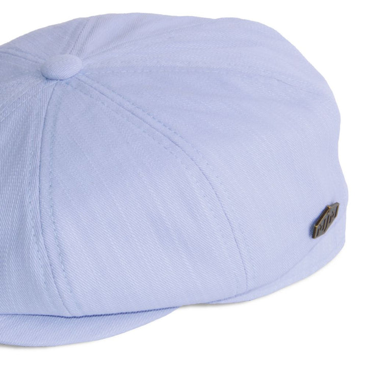 MJM Peeky Summer Flat Cap - Light Blue Cotton Sixpence