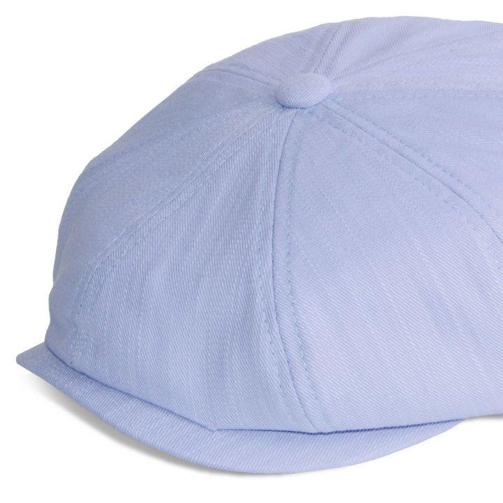MJM Peeky Summer Flat Cap - Light Blue Cotton Sixpence