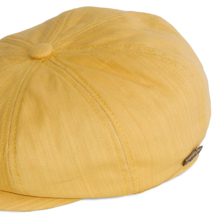 MJM Peeky Summer Flat Cap - Yellow Cotton Sixpence