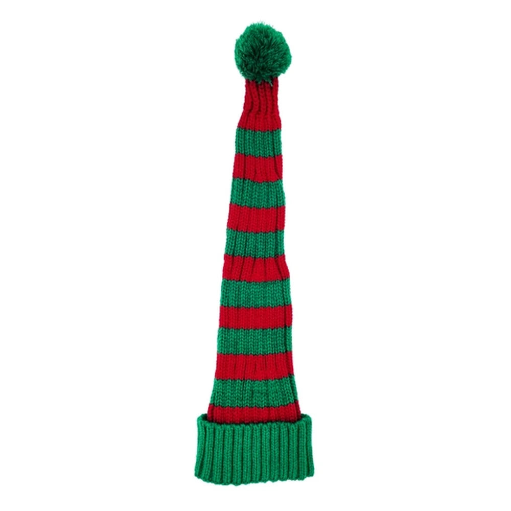 Nissebanden Nissehue - Klassisk Rib, Lang, Rød & Grøn - Hue fra Snazzy Santa hos The Prince Webshop