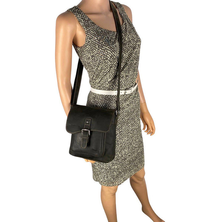 Arrigo Shoulder Bag with Flap - Buffalo Leather - Sort - Taske fra Arrigo hos The Prince Webshop